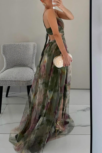 Giselle Charmerende maxi-kjole med blomsterprint