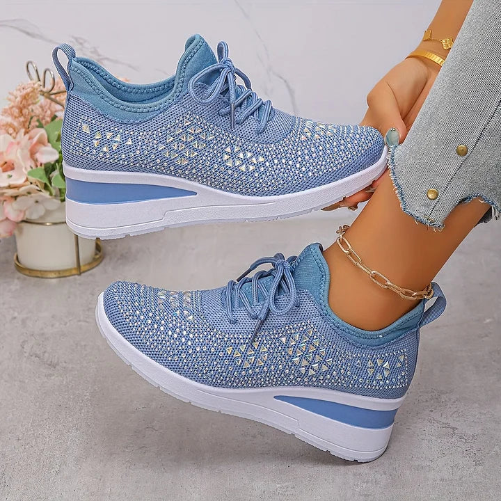 Giselle Ortopædiske sneakers med glitrende rhinsten