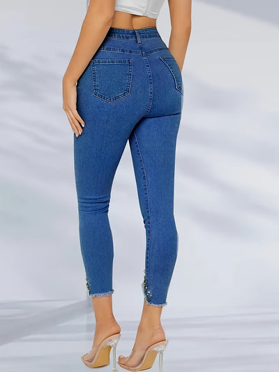 Jaqueline Skinny med rhinsten