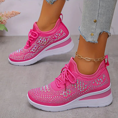 Giselle Ortopædiske sneakers med glitrende rhinsten