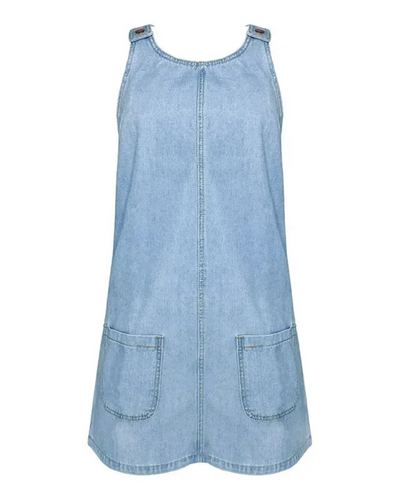Sigrid Denimkjole Sommerkjole med Flatterende Snit