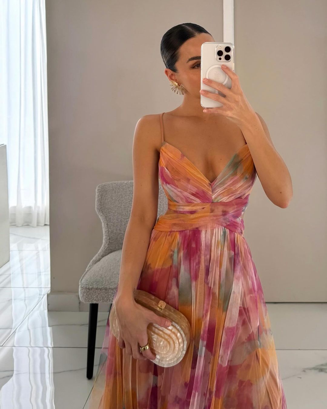 Giselle Charmerende maxi-kjole med blomsterprint