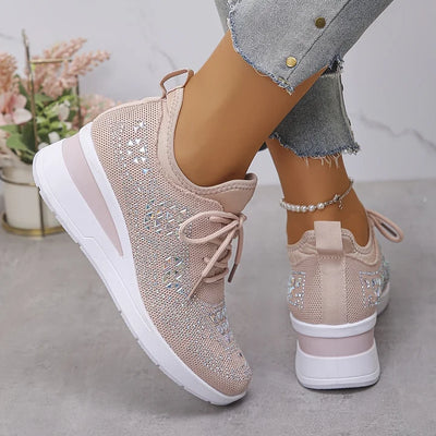 Giselle Ortopædiske sneakers med glitrende rhinsten