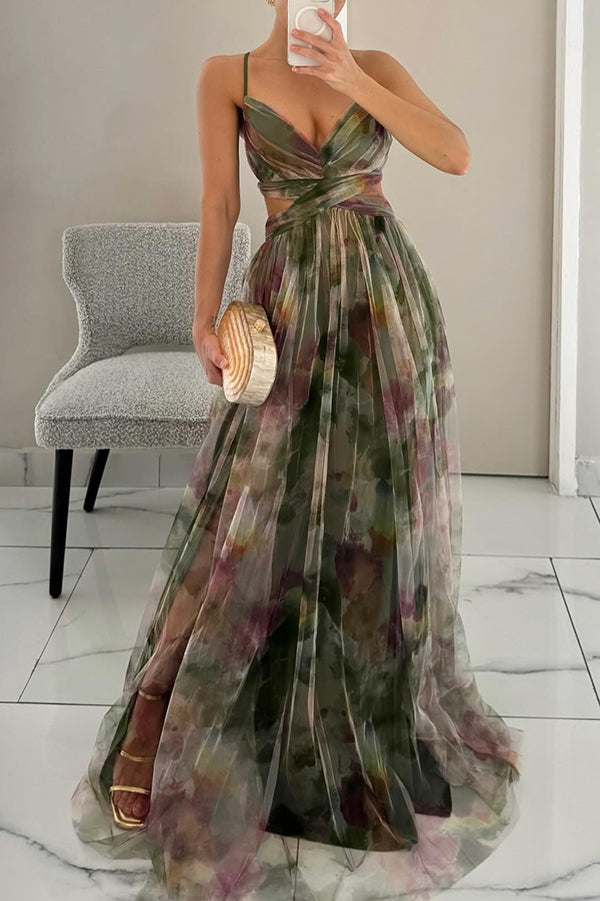 Giselle Charmerende maxi-kjole med blomsterprint