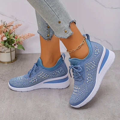 Giselle Ortopædiske sneakers med glitrende rhinsten