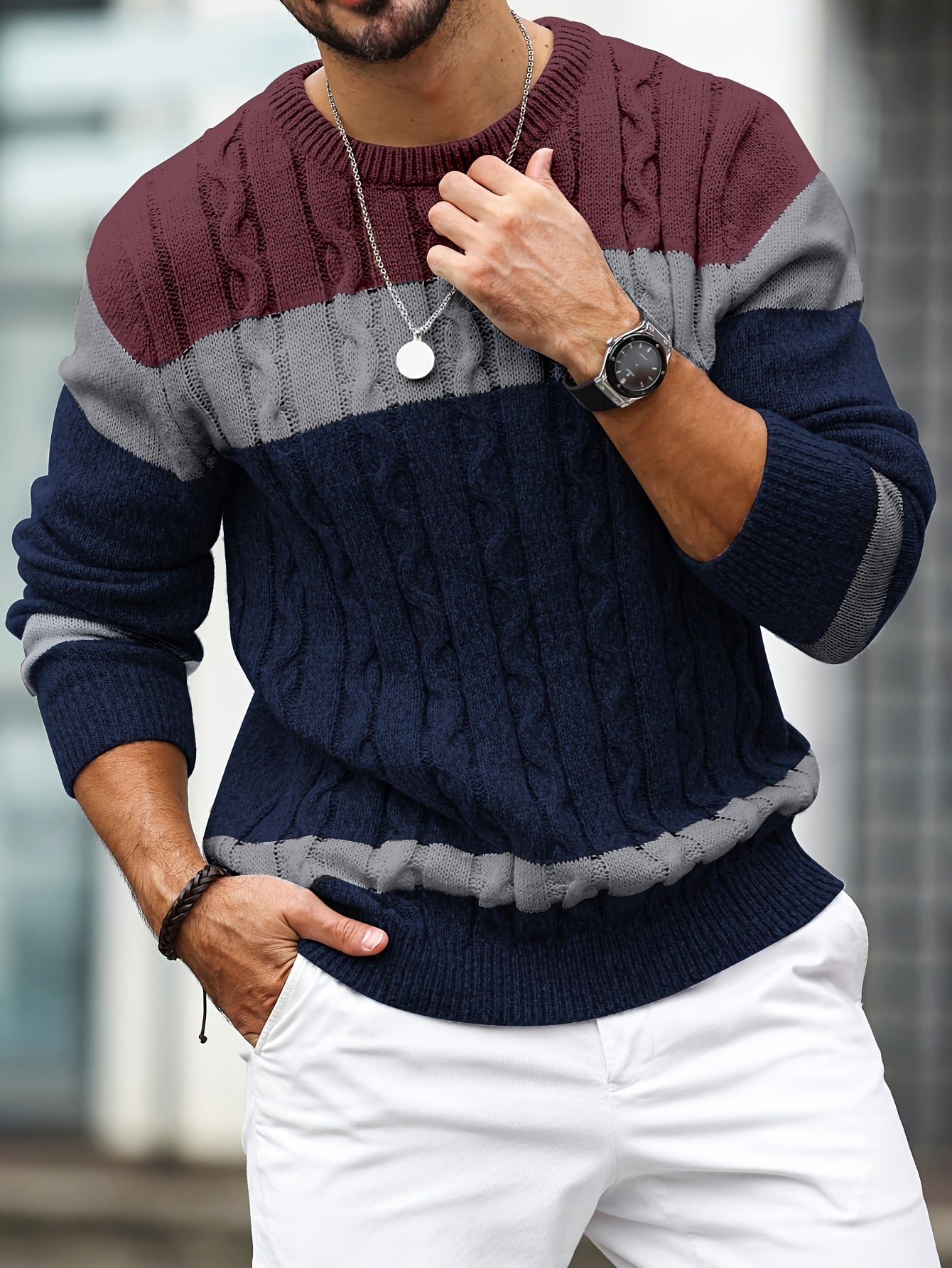 Jesper | Elegant patchwork sweater