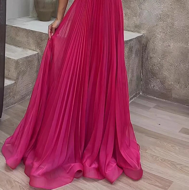 Liese Elegant og farverig aftenkjole