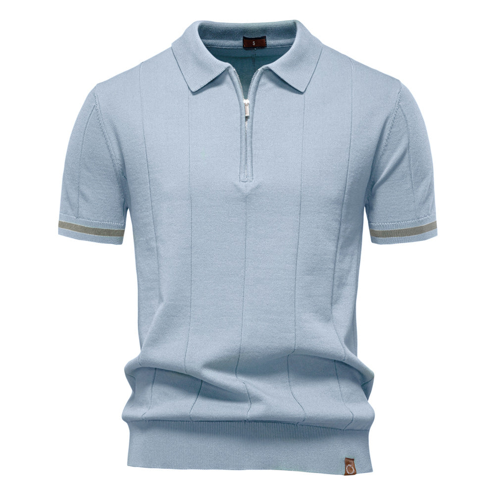 Per™ | Struktur-Zip-Poloshirt