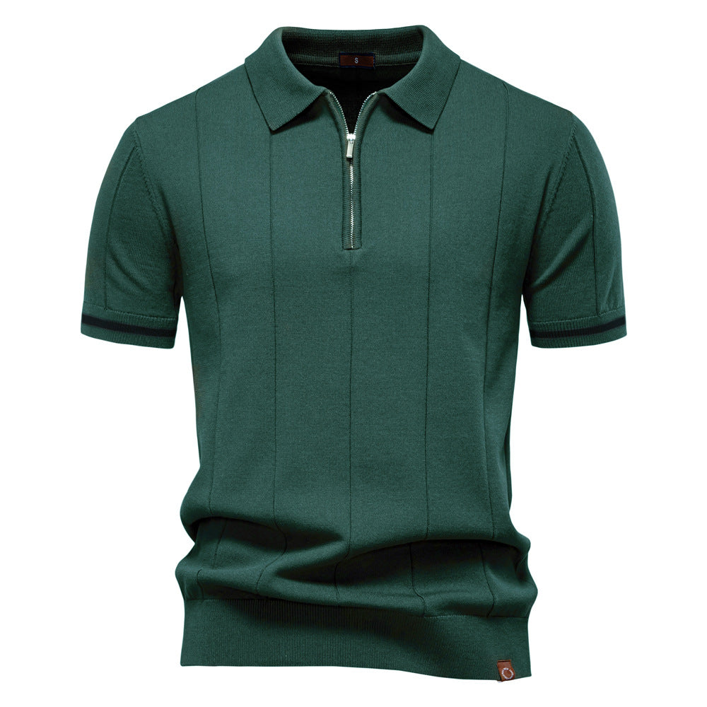Per™ | Struktur-Zip-Poloshirt