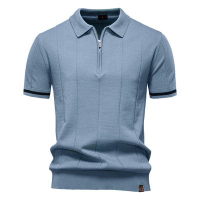 Per™ | Struktur-Zip-Poloshirt