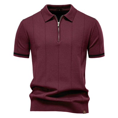 Per™ | Struktur-Zip-Poloshirt