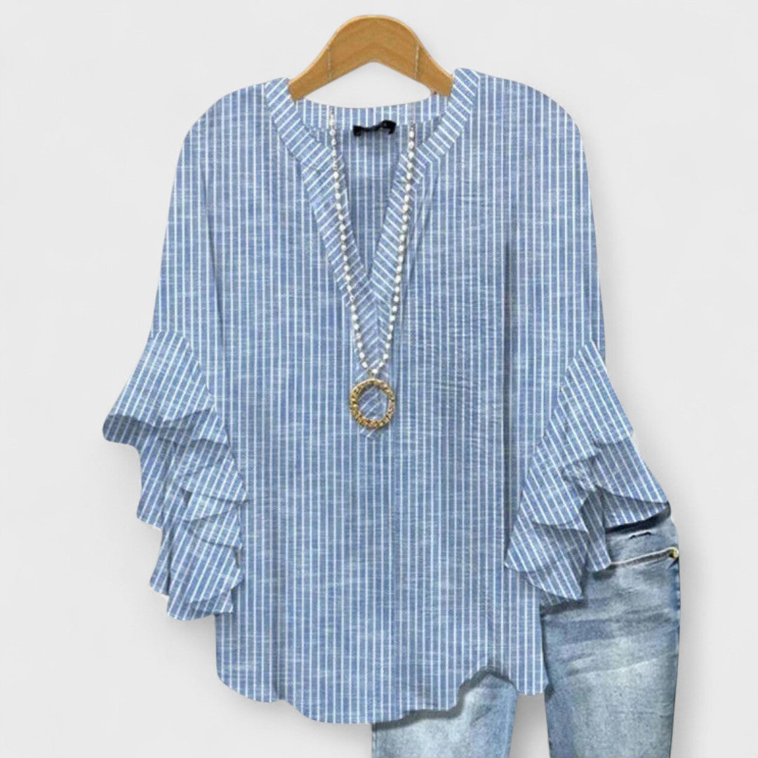 Isabella Bluse med elegante blomster