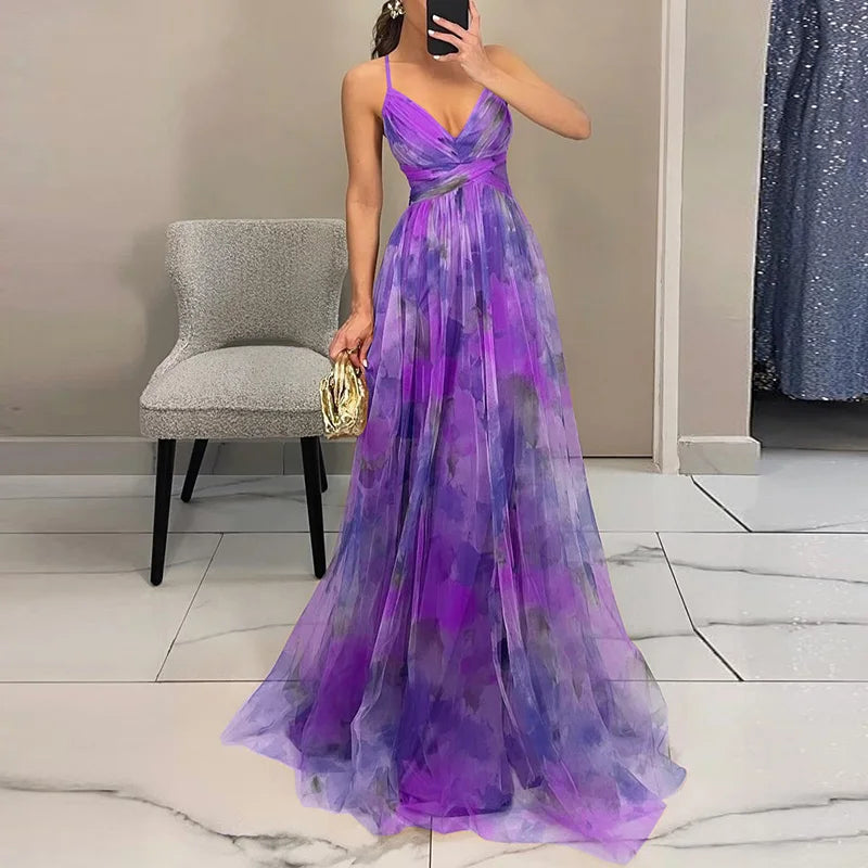 Giselle Charmerende maxi-kjole med blomsterprint