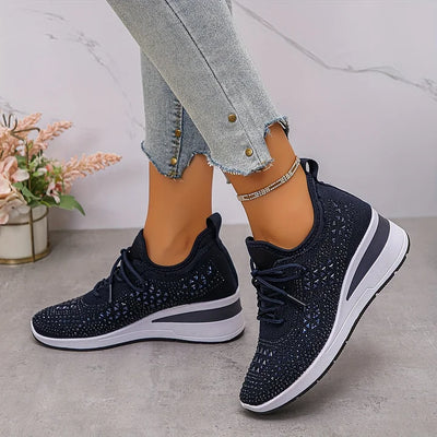 Giselle Ortopædiske sneakers med glitrende rhinsten