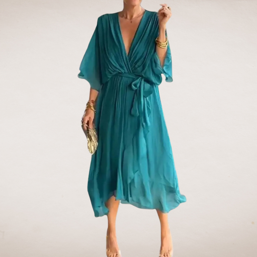 Bodil elegant kjole med linning