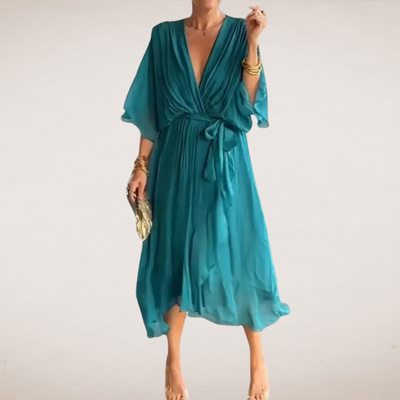 Bodil elegant kjole med linning