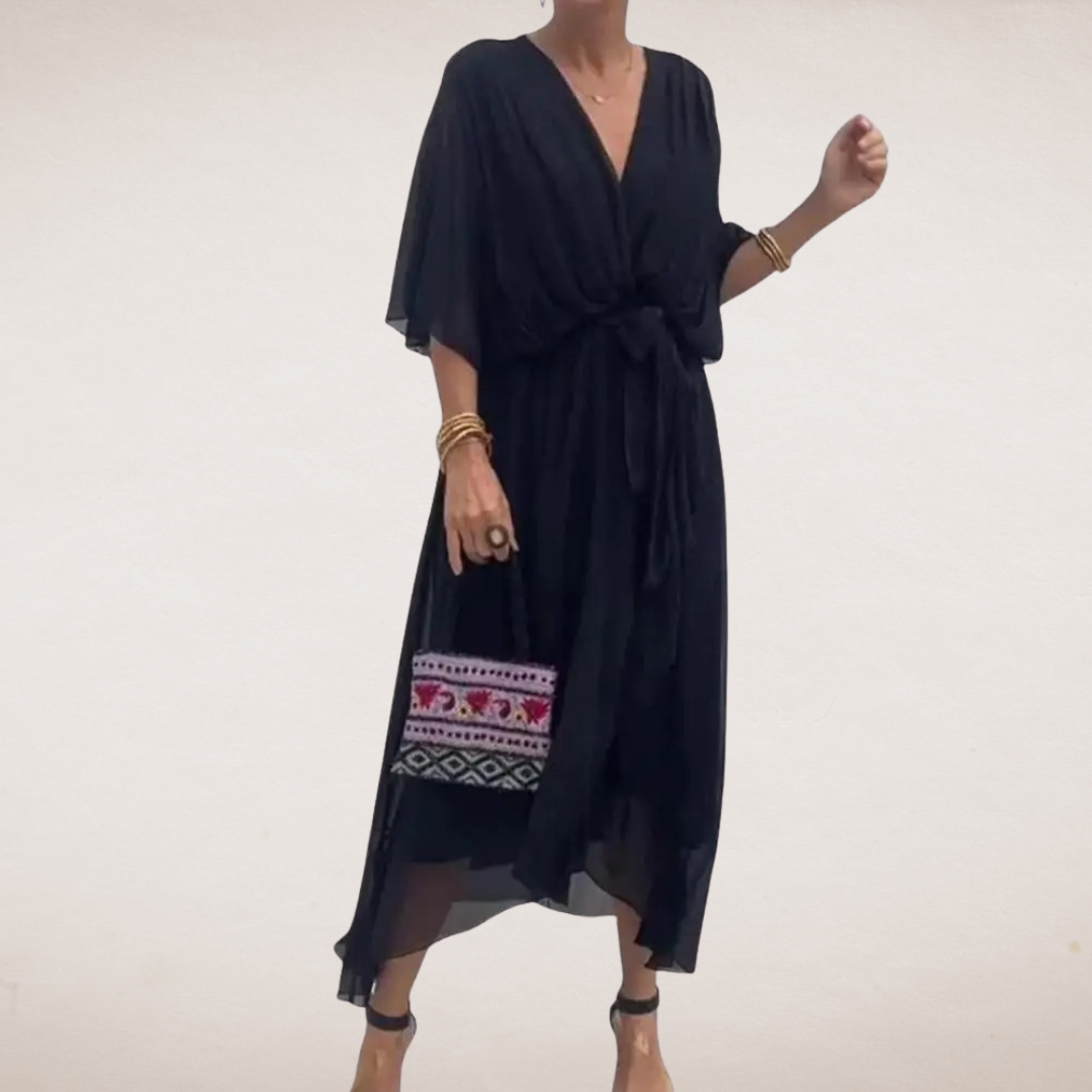 Bodil elegant kjole med linning