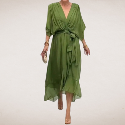 Bodil elegant kjole med linning