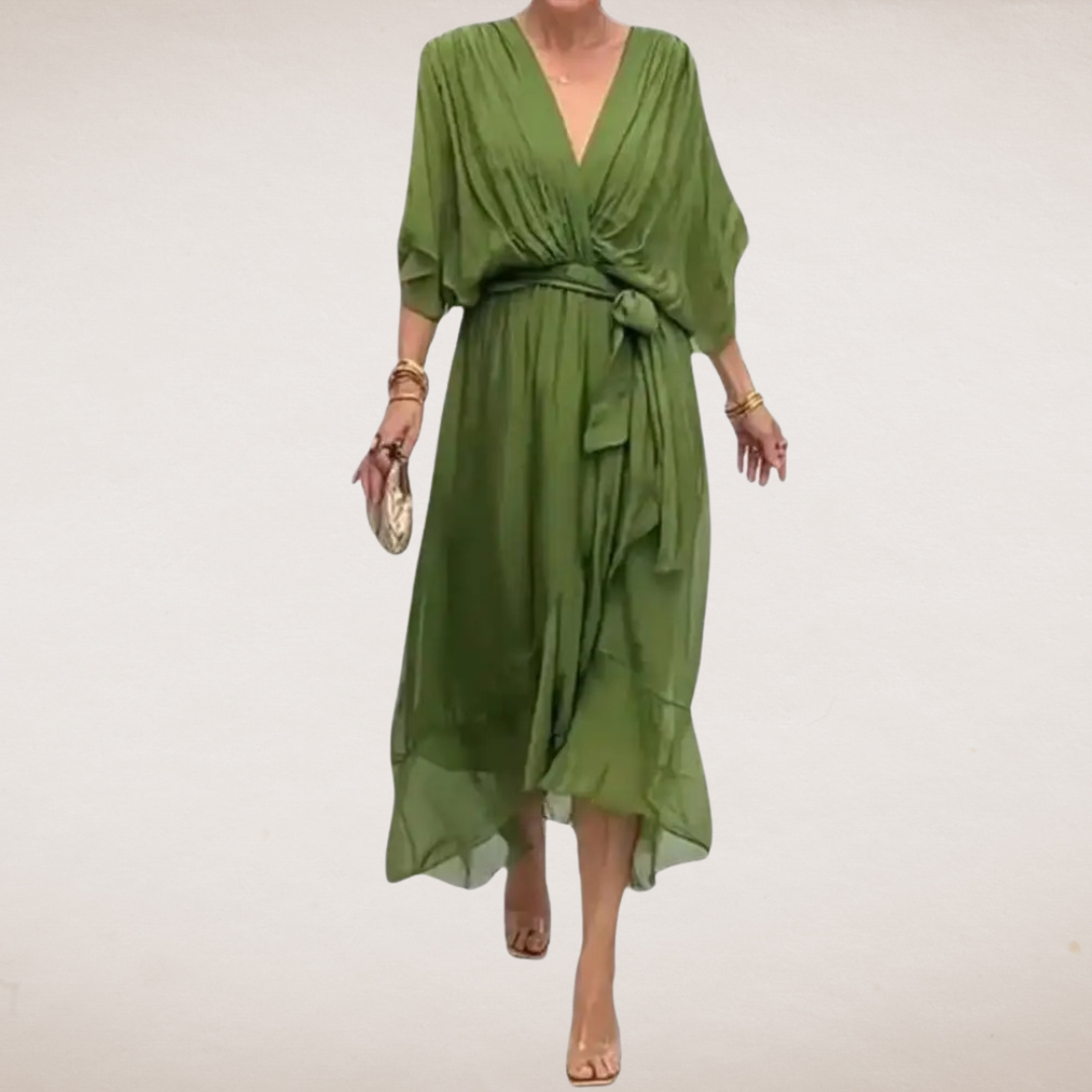 Bodil elegant kjole med linning