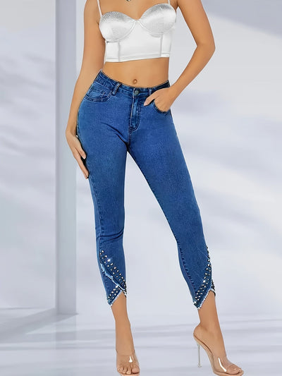 Jaqueline Skinny med rhinsten