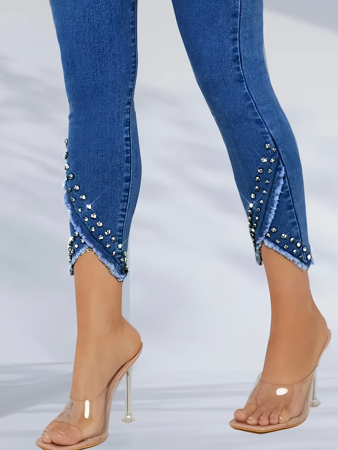 Jaqueline Skinny med rhinsten