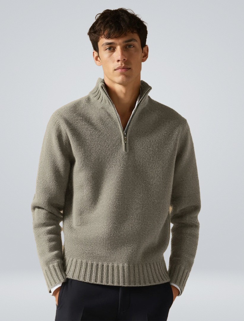 Andreas | Luksuriøs halv-zip sweater