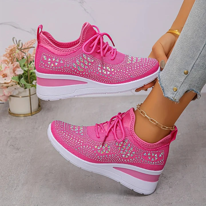Giselle Ortopædiske sneakers med glitrende rhinsten