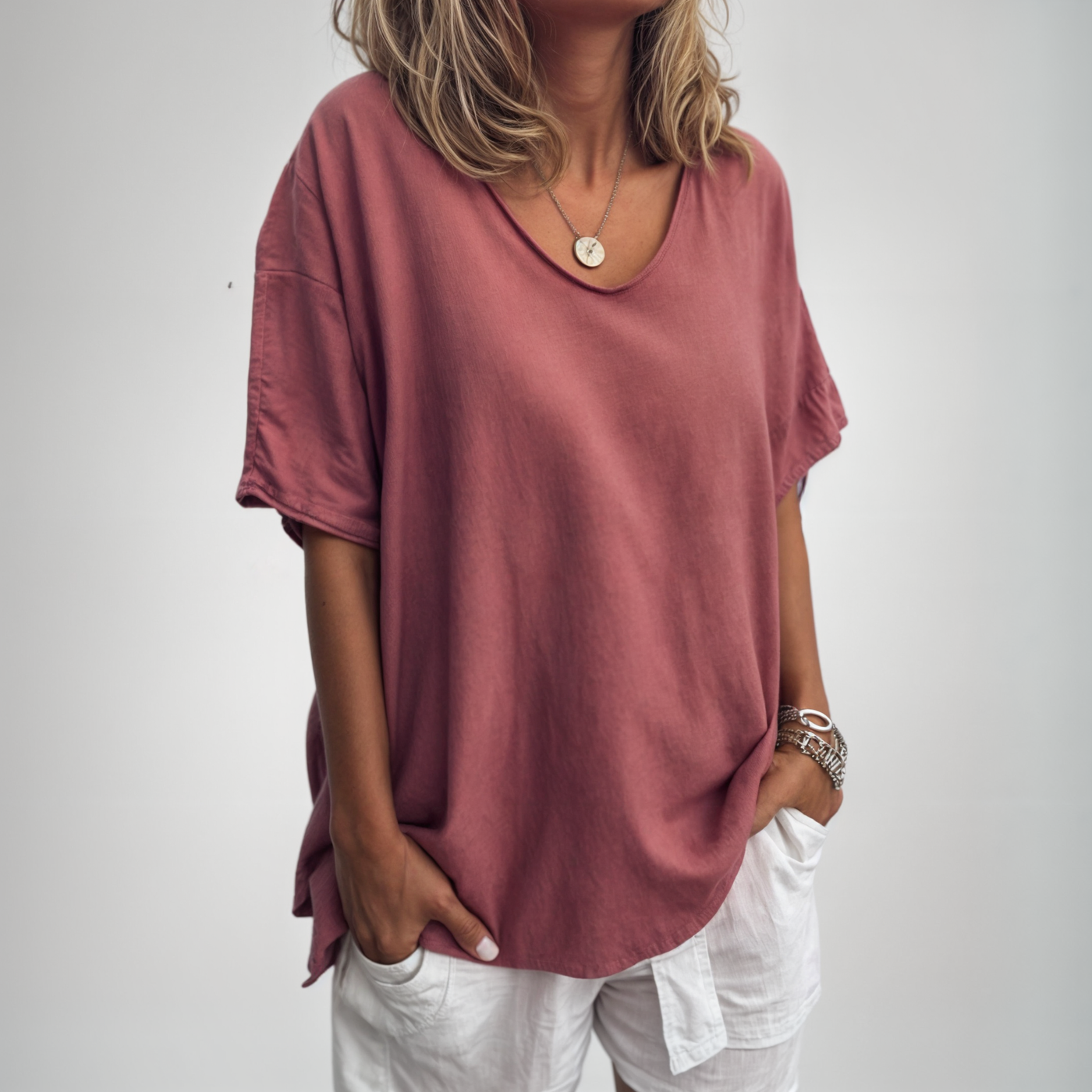 Sofia Behagelig Løs T-shirt