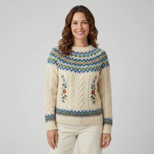 AMÉLIE | RETRO STRIKKET TRØJE