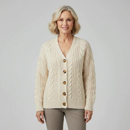 Adele | Blød cardigan med hjerteknapper